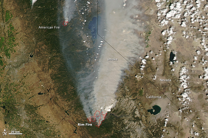 Wildfire in California Credit http://earthobservatory.nasa.gov/