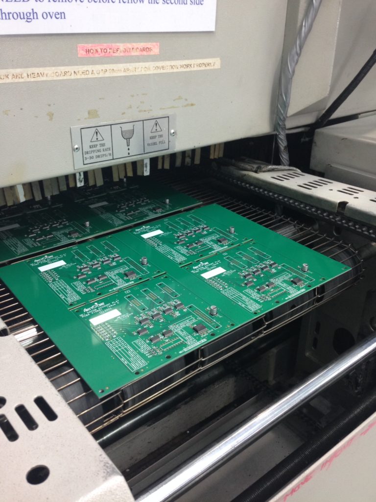Boards after soldering