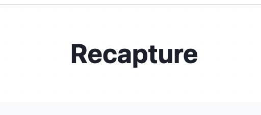 recapture