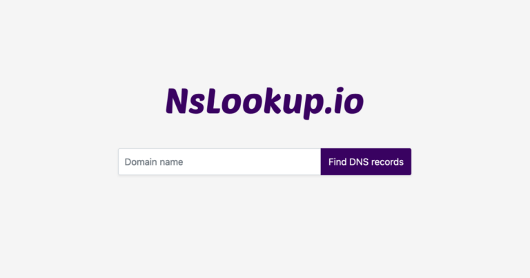 nslookup