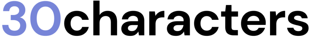30characters